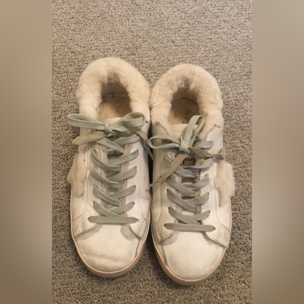 Authentic GOLDEN GOOSE SuperStar”Sabot” White Leather Sneakers SZ 39